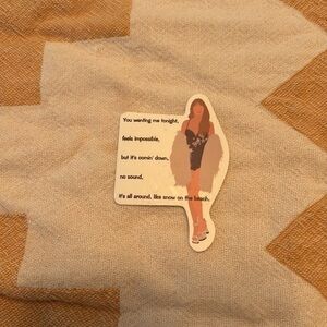 Taylor Swift midnights snow on the beach lyrics sticker